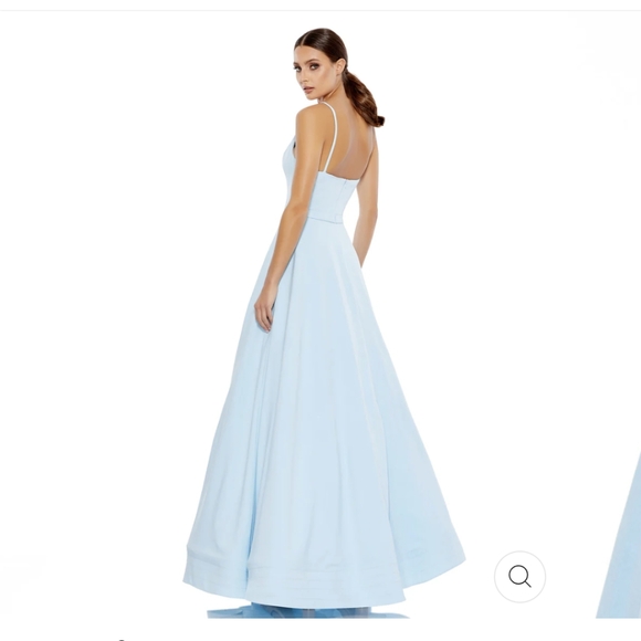 Mac Duggal Classic A Line V Neck Ball Gown Sz 6 - Picture 2 of 9